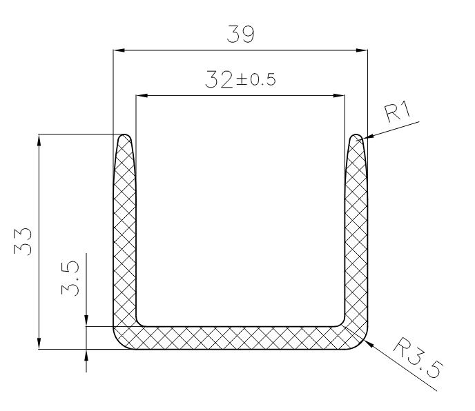 0450370KG - rubber profiles - U shape profiles